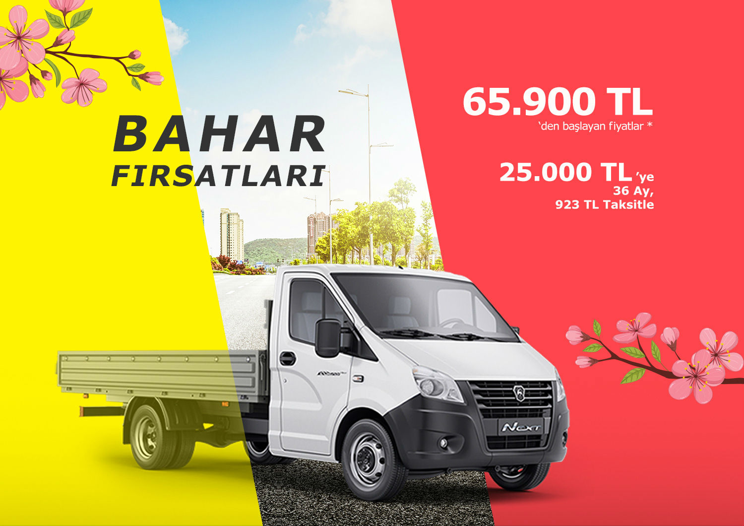 GAZelle Next kamyonet 65 bin 900 TL’ye GAZ bayilerinde.